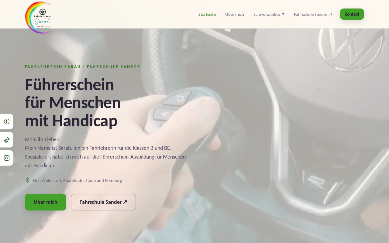Bildschirmfoto von Fahrlehrerin Sarah
